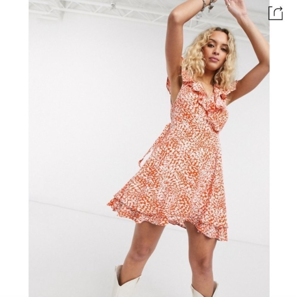 Free people French quarter mini wrap dress